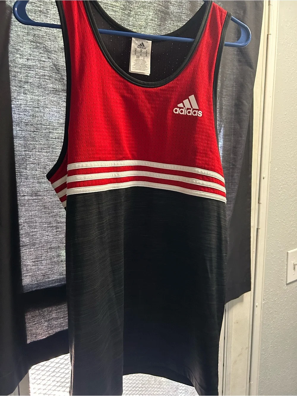 Adidas Red & Black Athletic Tank